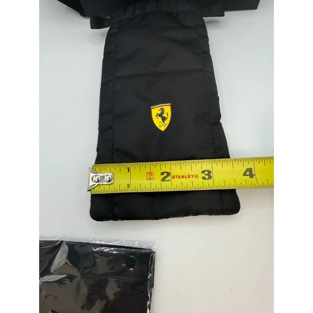 Ferrari Scuderia Eyeglasses Sunglasses Pouch Box & Cloth Authentic Black Set